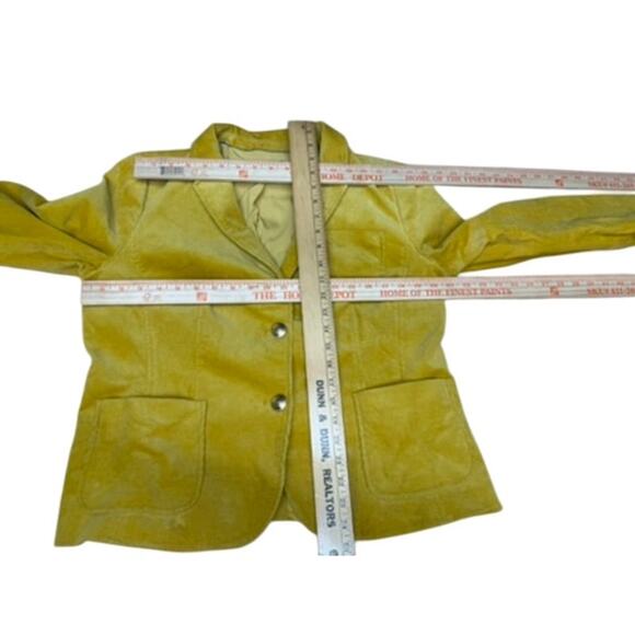 "Talbots" Mustard Womens Corduroy Blazer SZ-14 Gold Buttons Vented  PLZ READ!!!! - Picture 8 of 16